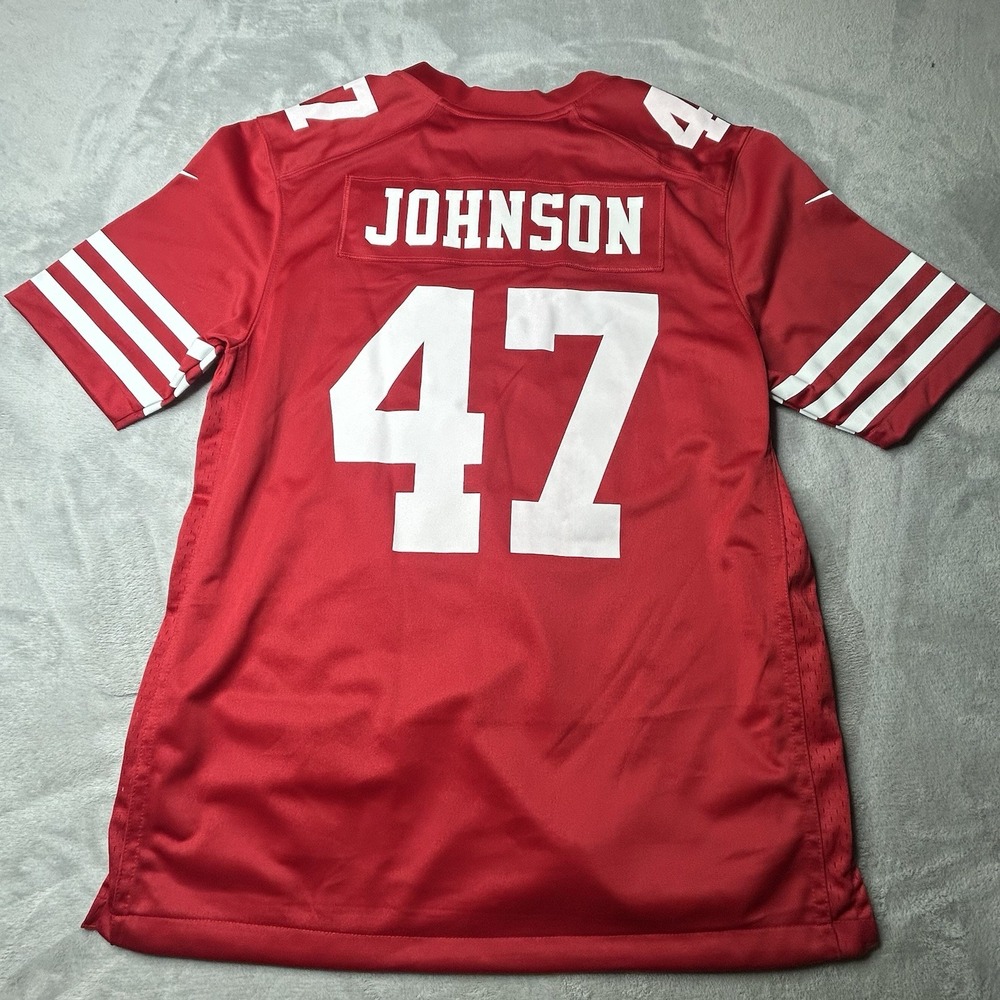 Nike San Francisco 49ers Dontae Johnson #47 Jersey Mens Medium Red NFL On Field